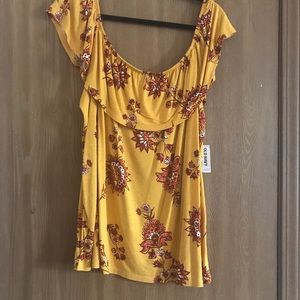 Old Navy Patterned Off the Shoulder Top